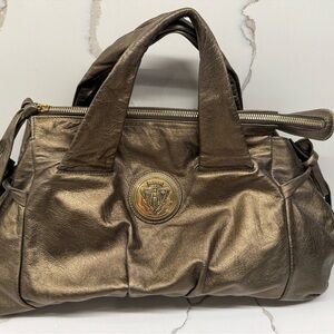 Vintage Gucci Metallic Bronze Leather Hobo Bag | Excellent Condition